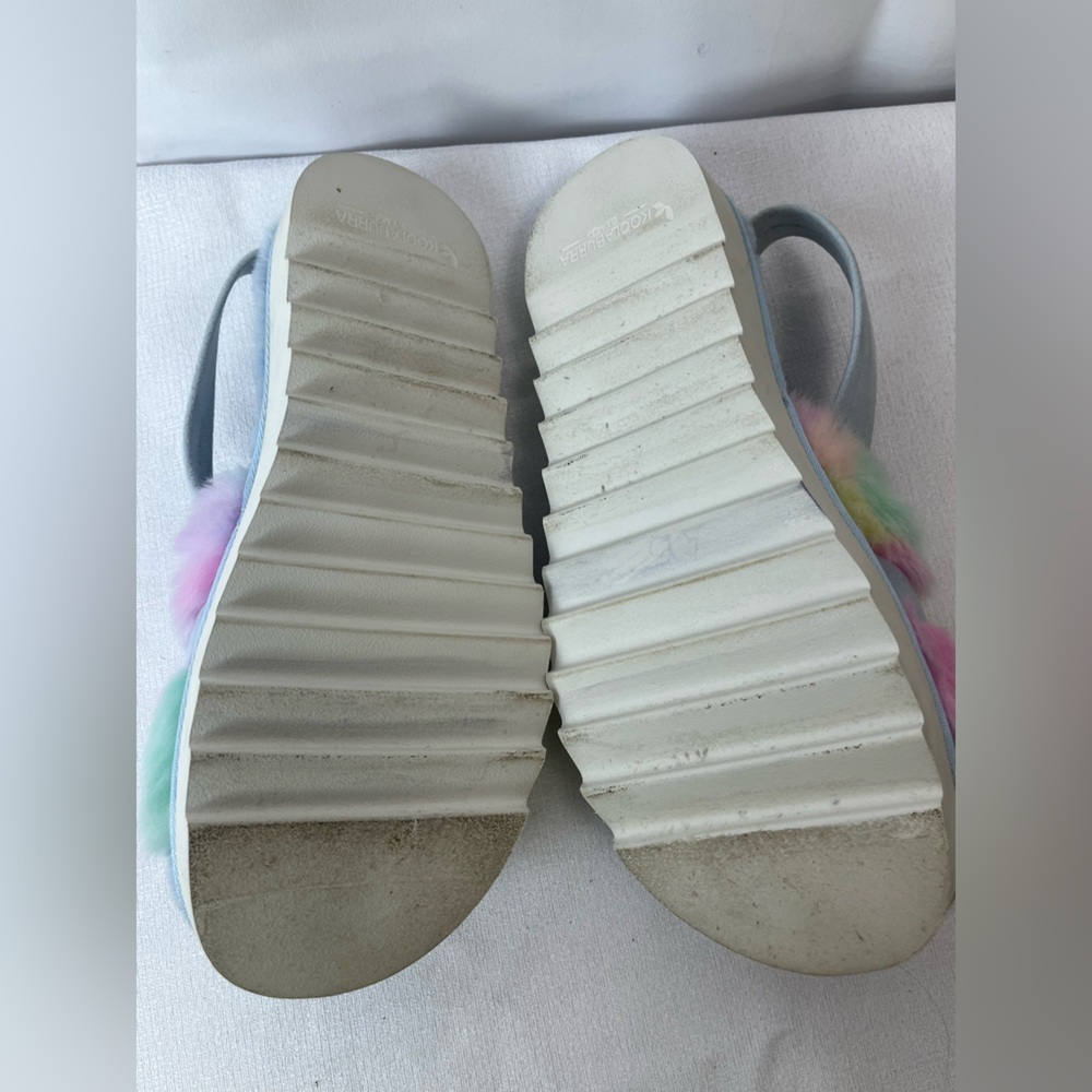 Kookaburra By UGG Colorful Faux Fur Platform Sandals Slippers Size 9 - Picture 7 of 12